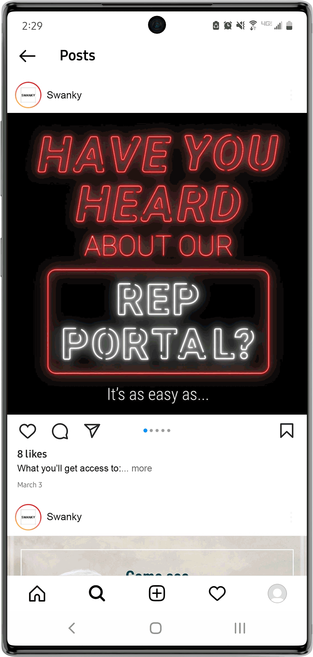 Coordinated email and social media posts introducing the Rep Portal, demonstrating its benefits and encouraging adoption.
